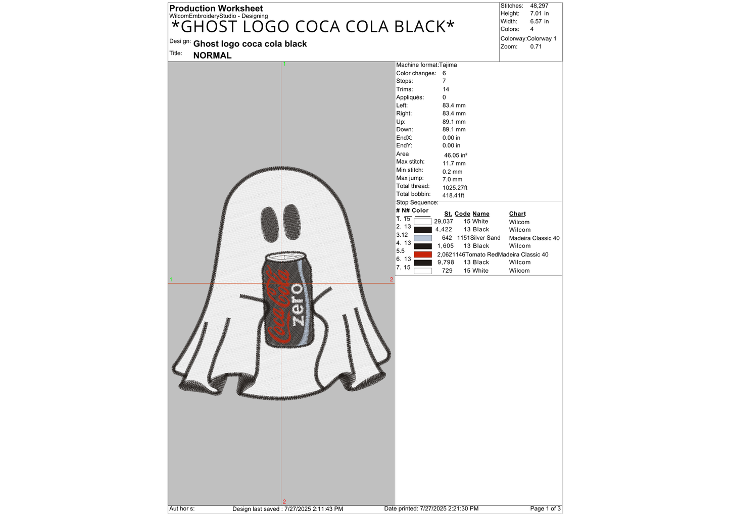 Ghost Drink Embroidery – Pick Your Favorite Beverage