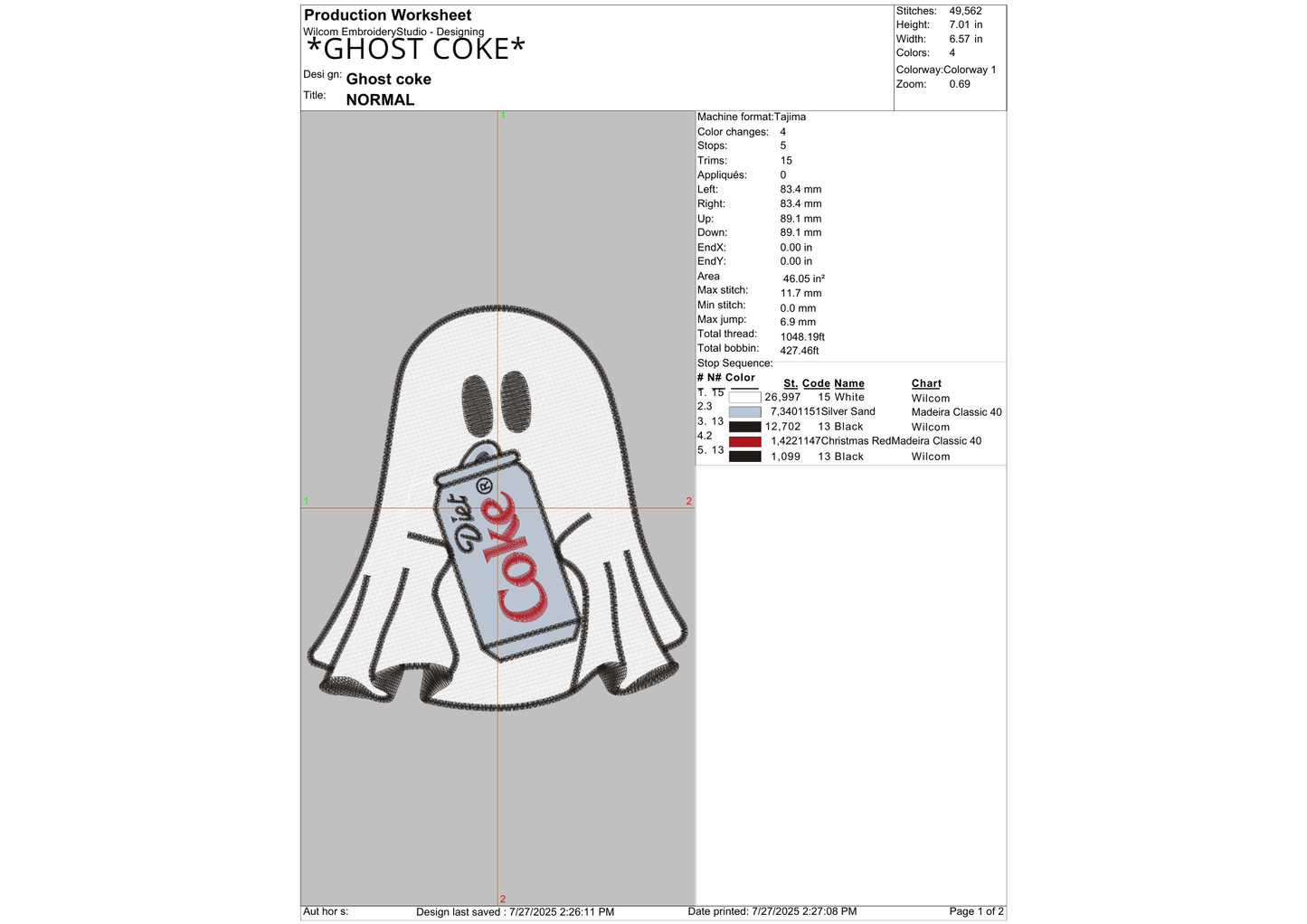 Ghost Drink Embroidery – Pick Your Favorite Beverage