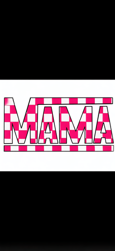 Pink Check Mama Tee